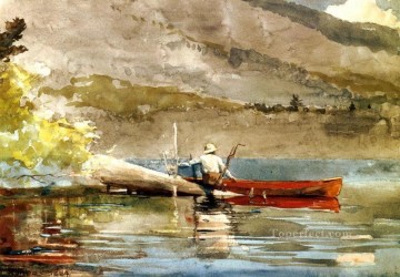 赤いカヌー2 ウィンスロー・ホーマー 水彩 Oil Paintings